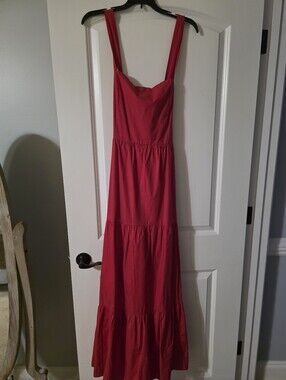 Sugarlips Red Tiered Maxi Sundress
